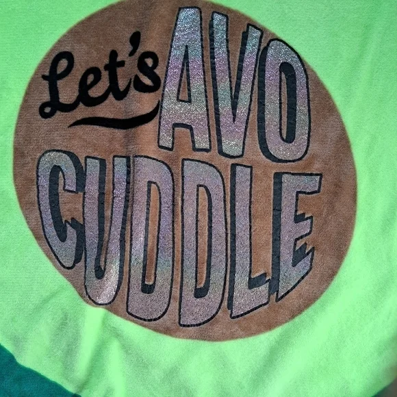 𝅺JUSTICE LET'S AVO CUDDLE fleece snuggle throw sleep sack Avocado Teens Tweens - Picture 7 of 10